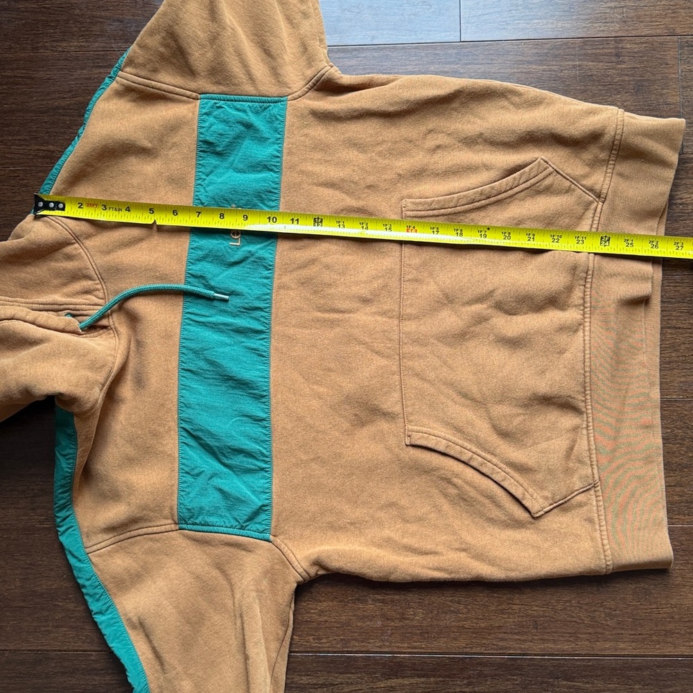 Levi’s Men’s Pullover Hoodie Brown Green Colorblock Sweatshirt Size Medium M - Picture 8 of 8